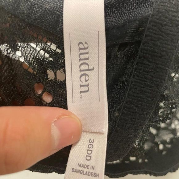 $ Auden Womens Push Up Demi Coverage Racerback Bra Size 36DD Black NWT - Picture 4 of 4